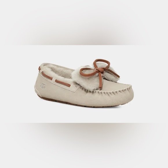 UGG | Dakota Double Bow Moccasin Slippers In Goat Gray Size 10 NEW - Picture 11 of 14